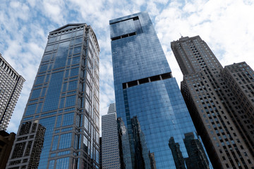 Obraz na płótnie Canvas Chicago skyscrapers view from Michigan River 1