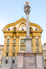 Obraz premium Holy Trinity Church in Ljubljana, Slovenia