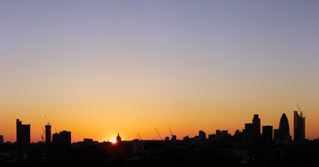 Naklejka premium London Sunset Skyline