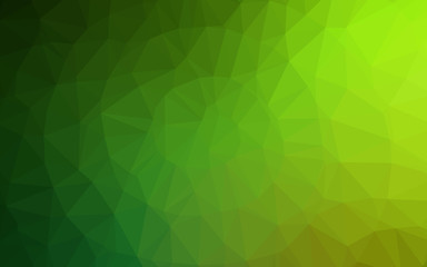 Light Green vector shining triangular pattern. A vague abstract illustration with gradient. The best triangular design for your business.