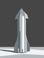 October 05, 2019: An illustration of "Starship" located in Cameron County, Texas.