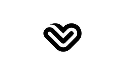 love heart vector icon logo design template