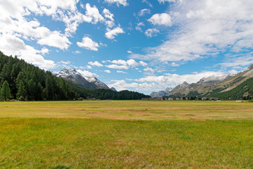 Sils Maria quiet village in the Engadine in the Canton Grison of Switzerland