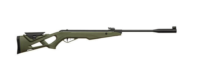 Pneumatic rifle isolated on white background