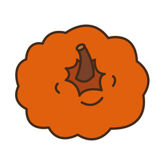 autumn pumpkin fruit seasonal isolated icon
