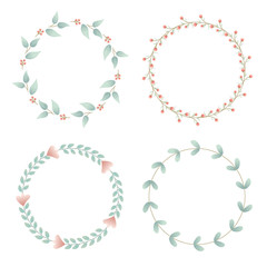 Flowers Frame Collection. Set of card with flowers for wedding invitations and birthday cards