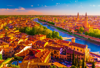 Obraz premium Panoramic view of Verona, Italy