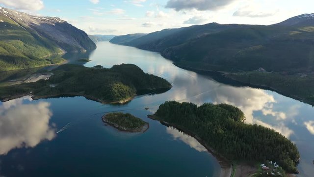 Aerial footage Beautiful Nature Norway