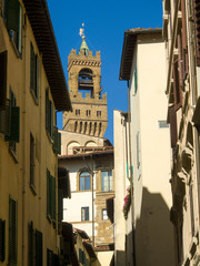 Italia, Firenze, veduta della città. Palazzo Vecchio,la Torre di Arnolfo di Cambio.