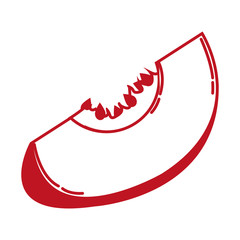 autumn pumpkin half fruit seasonal isolated icon