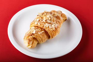 croissant in a plate on the table