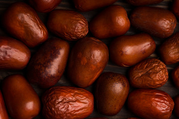 Background from ripe large juicy dates.