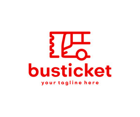 Bus ticket booking logo design. Bus tour vector design. Coach bus logotype