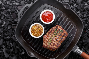 beef steak with spices