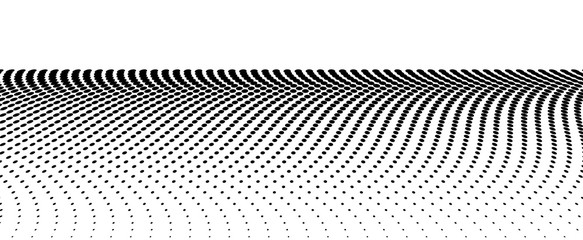 Dot wavy abstract background on white, graphic vector background,