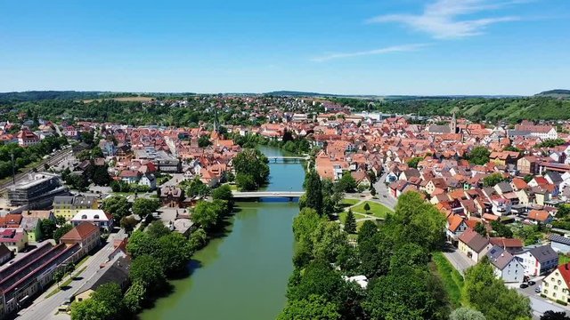 Rottenburg am Neckar von oben 