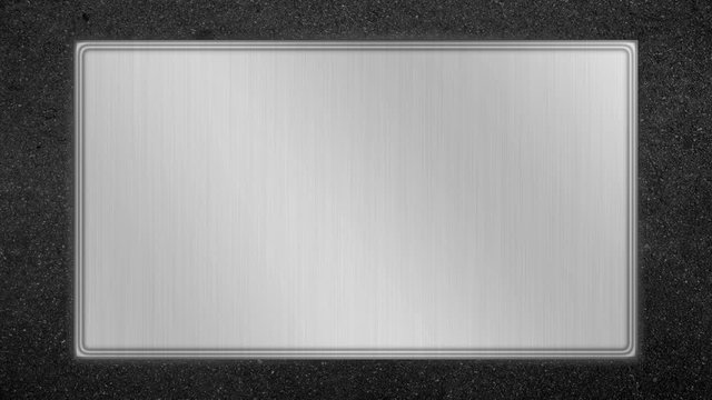 steel plate drop on road background
