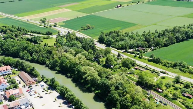 Rottenburg am Neckar von oben 