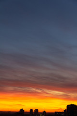 beautiful colors of evening sky