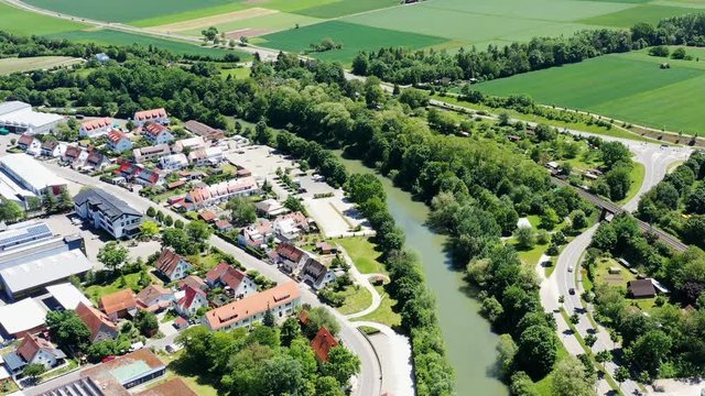 Rottenburg am Neckar von oben 