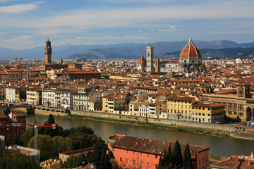 Fototapeta na wymiar The ancient city of Florence, Italy