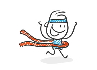 Stickman Blue: Finish, Winner. (Nr. 90)	