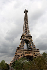 Fototapeta na wymiar Eiffel Tower in Paris and the trees