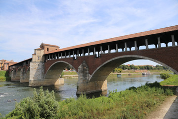Fototapeta na wymiar Covered Bridge also called Ponte Vecchio in Italian language in