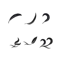 feather logo vector template
