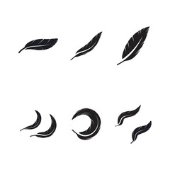 feather logo vector template