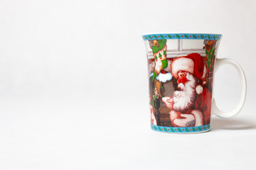 Christmas cup isolated on white background
