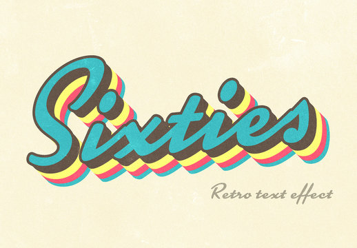 Vintage Sixties-Style Text Effect