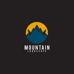 Obraz premium Mountain logo design inspiration vector template