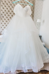 Fototapeta na wymiar Wedding white dress for the bride