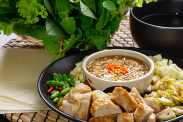 Vietnamese food in Thailand, called Nham Nueng