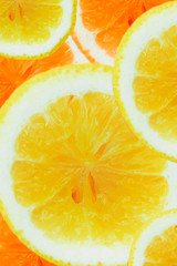 slices of lemon full flame background