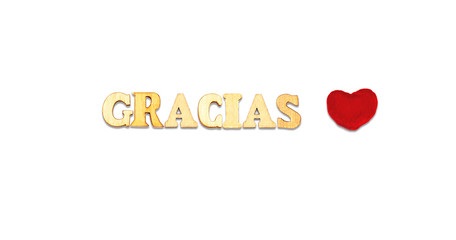 Spanish word gracias translated to thank you in english 