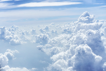 clouds white in the sky