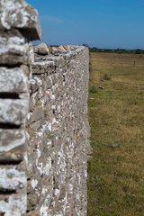Carl X Gustav's wall, a medieval limestone wall on the Swedish island of &Ouml;land.