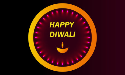 happy diwali card banner background 