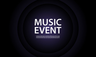 music event with blue background 
