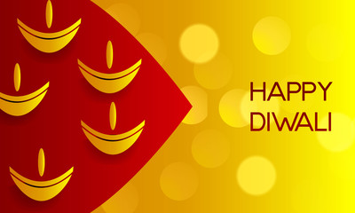 happy diwali card banner background 