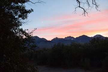 sunset in the mountains