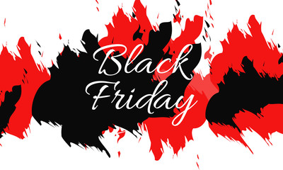 black friday sale with Ink Splash  illustration