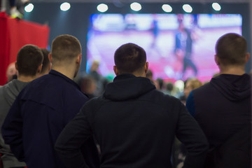Fototapeta premium back of a security guard men on the concert