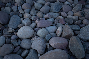 Rock bed pebbles pattern on beach
