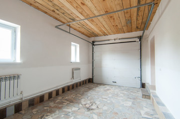 Russia, Moscow- May 05, 2018: interior room apartment. standard repair decoration in townhouse. self-finish rough repair