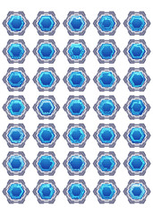 A set of glowing HUD elements. Hexagon. Isolated on white background. Vector illustration.