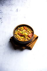 Lauki / Doodhi Chana Dal Subji or Bottlegourd Gram Curry, served in a bowl.selective focus