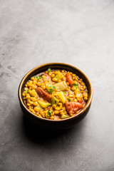 Lauki / Doodhi Chana Dal Subji or Bottlegourd Gram Curry, served in a bowl.selective focus